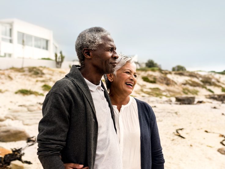 couple on beachfront